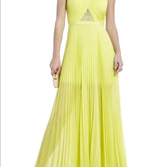 BCBG Maxazria Caia Chiffon-Pleated Gown - Picture 1 of 8